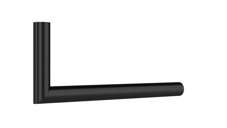Garderobenbügel L-Form in schwarz matt d=25mm