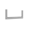 Garderoben U-Bügel 25 mm 300x125 mm Edelstahl matt gebürstt