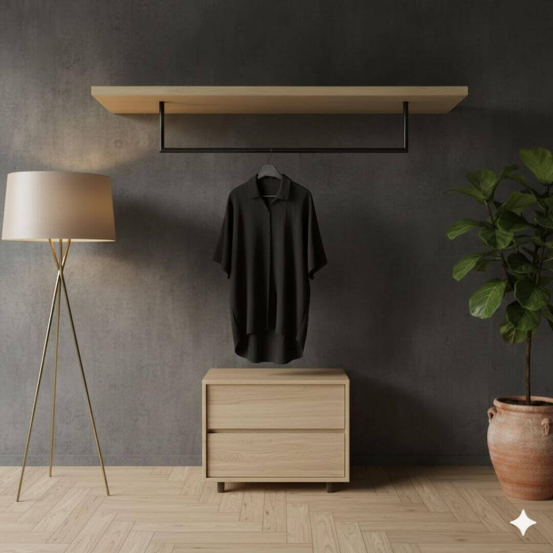 Garderoben U-Bügel auf Gehrung, Maßanfertigung  schwarz