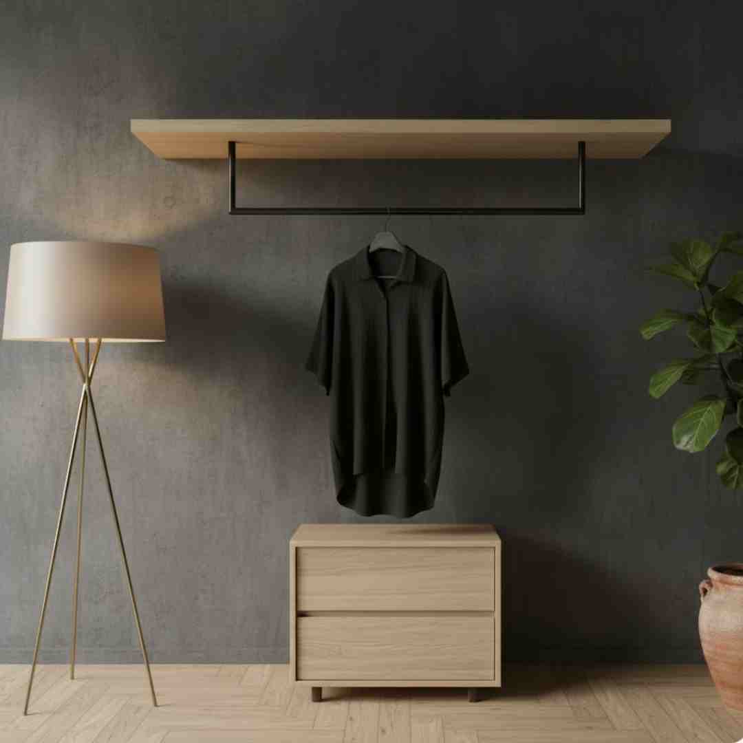 Garderoben U-Bügel auf Gehrung, Maßanfertigung schwarz