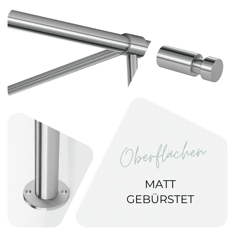 Oberflächen matt gebürstet