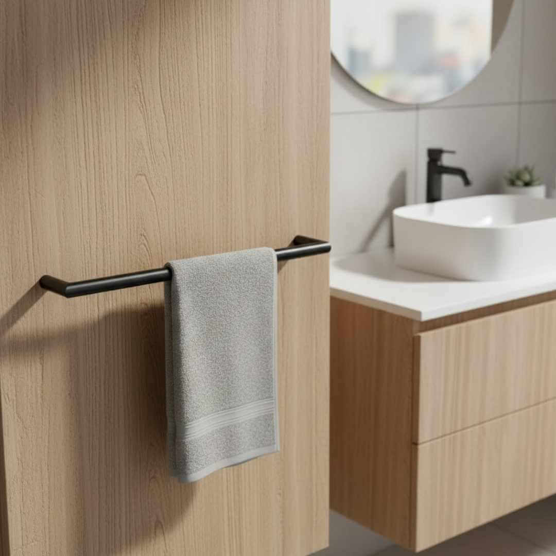 Handtuchhalter schwarz Ø 25 mm Länge 600 mm